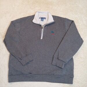 Big‎ Dogs Men's 1/4 Zip Long Sleeve Pullover Sweater Medium Gray